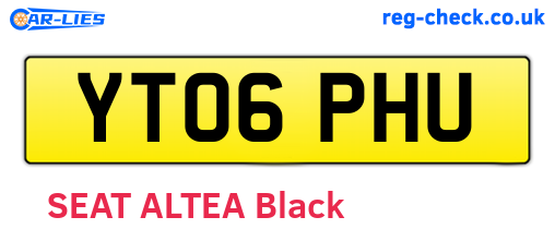YT06PHU are the vehicle registration plates.