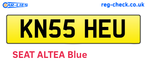 KN55HEU are the vehicle registration plates.