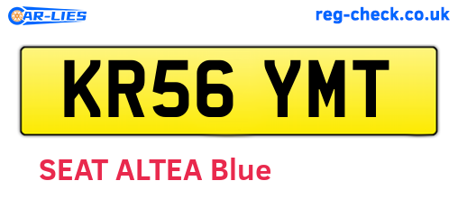 KR56YMT are the vehicle registration plates.