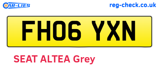 FH06YXN are the vehicle registration plates.