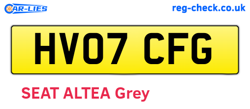 HV07CFG are the vehicle registration plates.