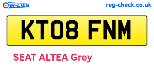 KT08FNM are the vehicle registration plates.