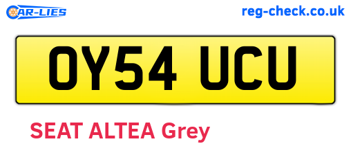 OY54UCU are the vehicle registration plates.