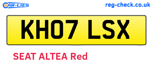 KH07LSX are the vehicle registration plates.