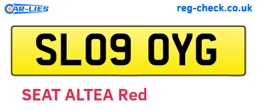 SL09OYG are the vehicle registration plates.