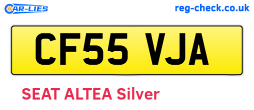 CF55VJA are the vehicle registration plates.
