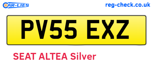 PV55EXZ are the vehicle registration plates.