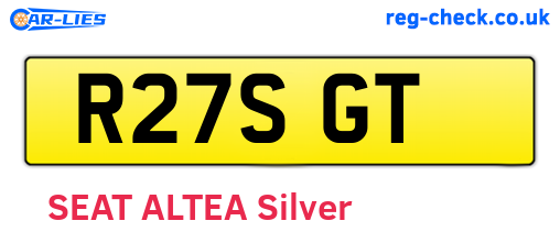 R27SGT are the vehicle registration plates.