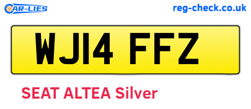 WJ14FFZ are the vehicle registration plates.