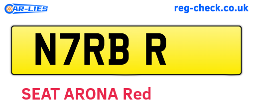 N7RBR are the vehicle registration plates.