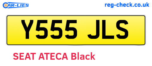 Y555JLS are the vehicle registration plates.