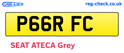 P66RFC are the vehicle registration plates.