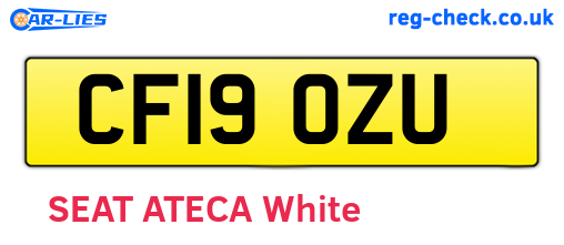 CF19OZU are the vehicle registration plates.