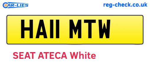 HA11MTW are the vehicle registration plates.