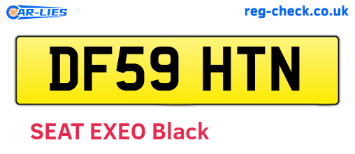 DF59HTN are the vehicle registration plates.