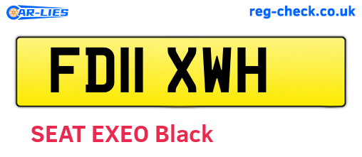 FD11XWH are the vehicle registration plates.
