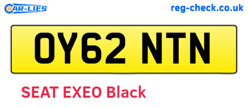 OY62NTN are the vehicle registration plates.