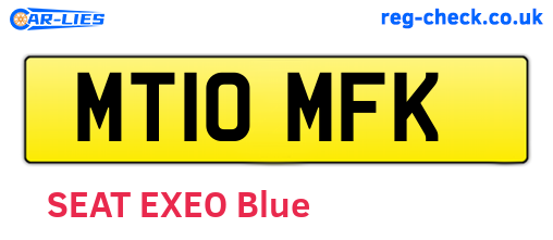 MT10MFK are the vehicle registration plates.