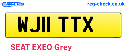 WJ11TTX are the vehicle registration plates.