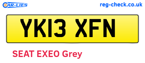 YK13XFN are the vehicle registration plates.