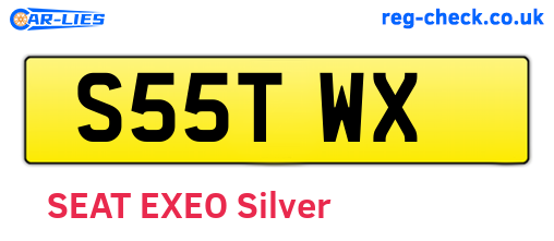 S55TWX are the vehicle registration plates.