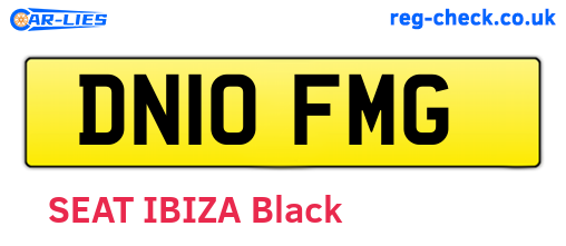 DN10FMG are the vehicle registration plates.