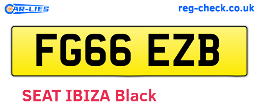 FG66EZB are the vehicle registration plates.
