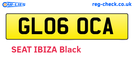 GL06OCA are the vehicle registration plates.