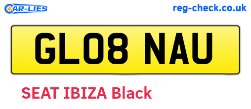 GL08NAU are the vehicle registration plates.
