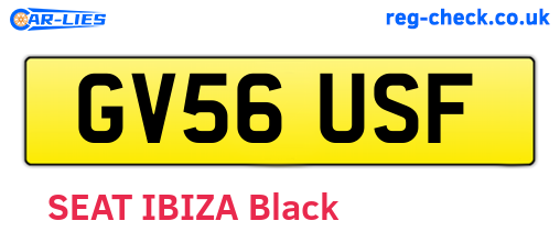 GV56USF are the vehicle registration plates.