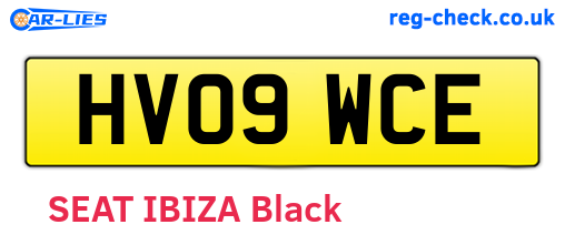 HV09WCE are the vehicle registration plates.