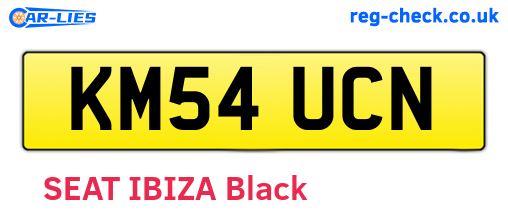 KM54UCN are the vehicle registration plates.
