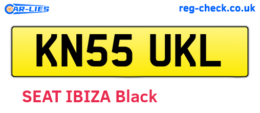 KN55UKL are the vehicle registration plates.