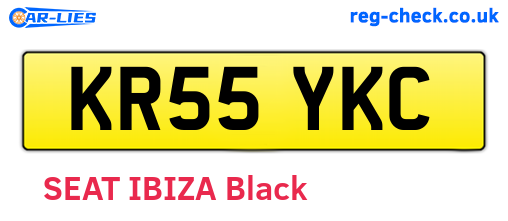 KR55YKC are the vehicle registration plates.
