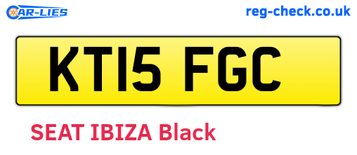 KT15FGC are the vehicle registration plates.