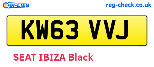 KW63VVJ are the vehicle registration plates.