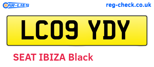 LC09YDY are the vehicle registration plates.