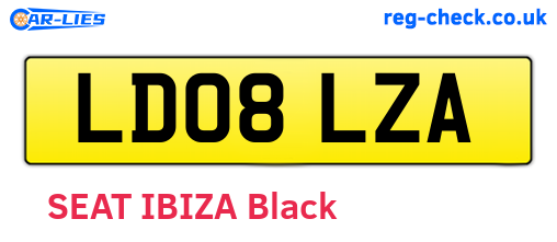 LD08LZA are the vehicle registration plates.