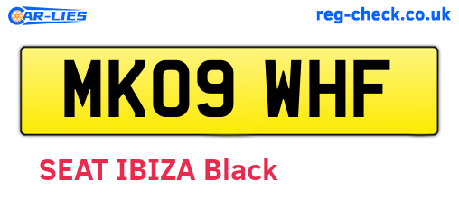 MK09WHF are the vehicle registration plates.
