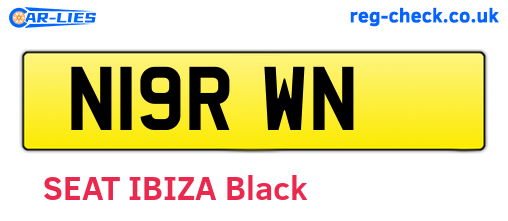N19RWN are the vehicle registration plates.