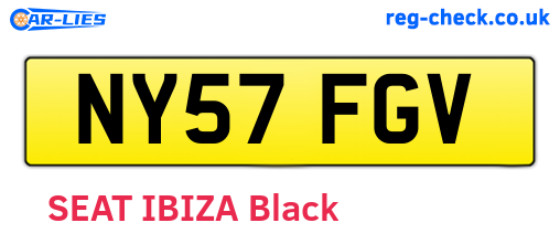 NY57FGV are the vehicle registration plates.