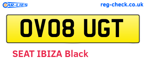 OV08UGT are the vehicle registration plates.