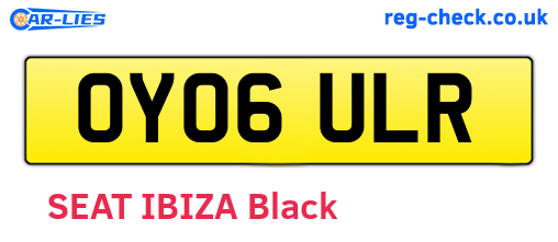 OY06ULR are the vehicle registration plates.