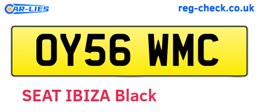 OY56WMC are the vehicle registration plates.