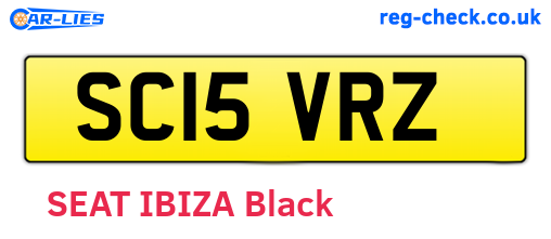 SC15VRZ are the vehicle registration plates.
