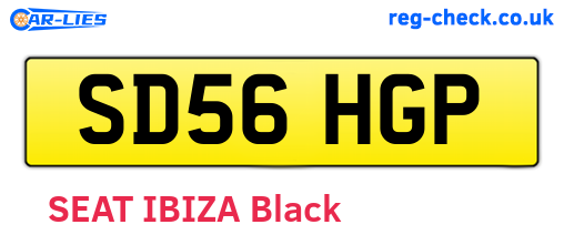 SD56HGP are the vehicle registration plates.