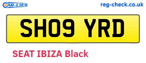 SH09YRD are the vehicle registration plates.
