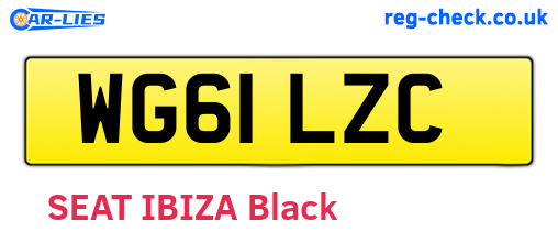 WG61LZC are the vehicle registration plates.