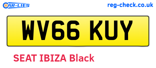 WV66KUY are the vehicle registration plates.