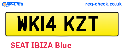 WK14KZT are the vehicle registration plates.